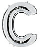 Folyo Balon Grabo 100 Cm Gümüş Harf C - 1