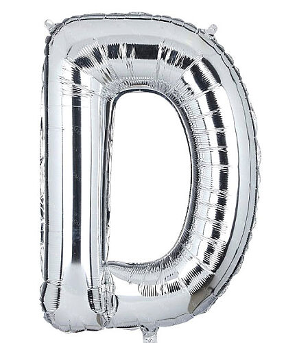 Folyo Balon Grabo 100 Cm Gümüş Harf D - 