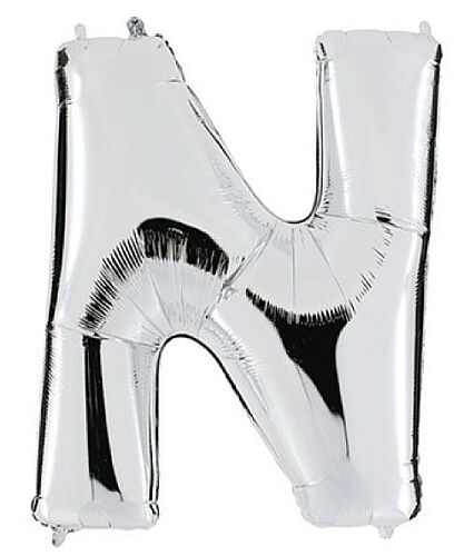 Folyo Balon Grabo 100 Cm Gümüş Harf N - 