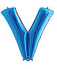 Folyo Balon Grabo 100 Cm Mavi Harf V - 1