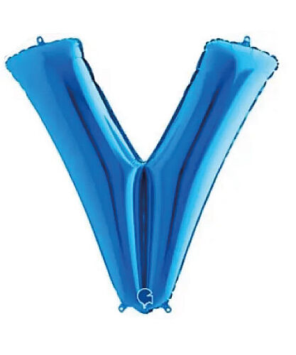 Folyo Balon Grabo 100 Cm Mavi Harf V - 