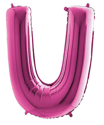 Folyo Balon Grabo 100 Cm Pembe Harf U - 