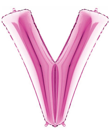 Folyo Balon Grabo 100 Cm Pembe Harf V - 