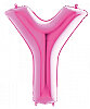 Folyo Balon Grabo 100 Cm Pembe Harf Y - 1
