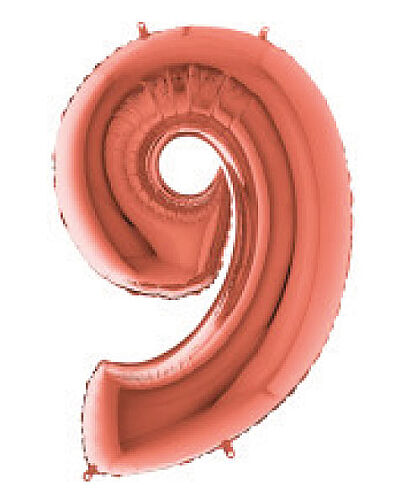 Folyo Balon Grabo 100 Cm Rose Gold Rakam 9 - 