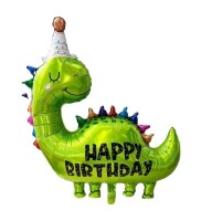 Folyo Balon Happy Birthday Dinozor 89x86 Cm - 1