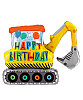 Folyo Balon Happy Birthday Excavator 100-81 cm - 1