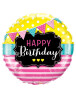 Folyo Balon Yuvarlak Happy Birthday Flama Temalı 18 inch - 1