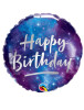 Folyo Balon Yuvarlak Happy Birthday Galaksi Temalı 18 inch - 1