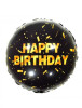 Folyo Balon Yuvarlak Happy Birthday Gold Yazılı 18 inch - 1