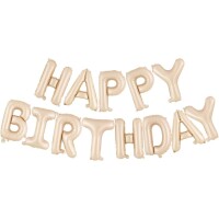 Folyo Balon Happy Birthday Karamel Set 40 cm - 1