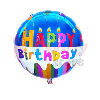  - Folyo Balon Happy Birthday Renkli 18 inch