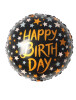 Folyo Balon Yuvarlak Happy Birthday Yıldız Temalı 18 inch - 1