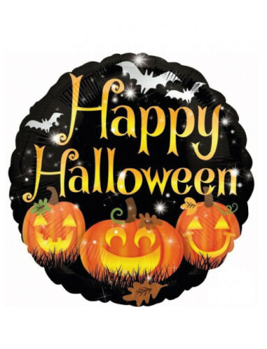 Folyo Balon Happy Halloween Temalı Yuvarlak 18 İnç - 