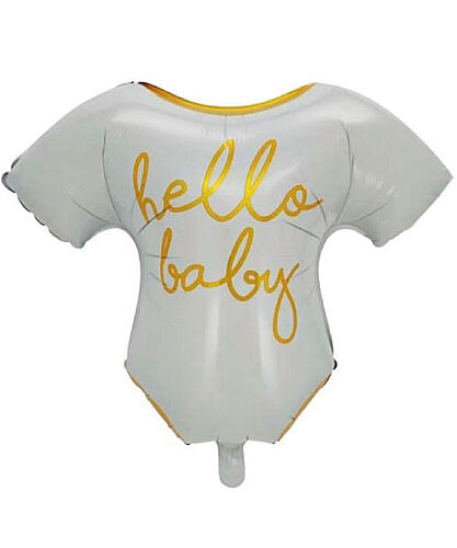 Folyo Balon Hello Baby Beyaz Kıyafet 62-61 cm - 