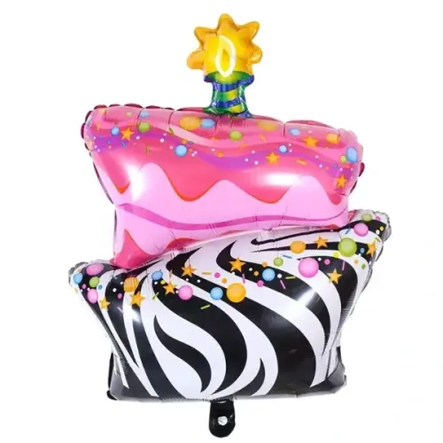 Folyo Balon İki Katlı Pasta 86 Cm - 1