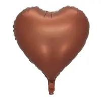 Folyo Balon Kalp 40 Cm (18inç) Çikolata Kahve - 1