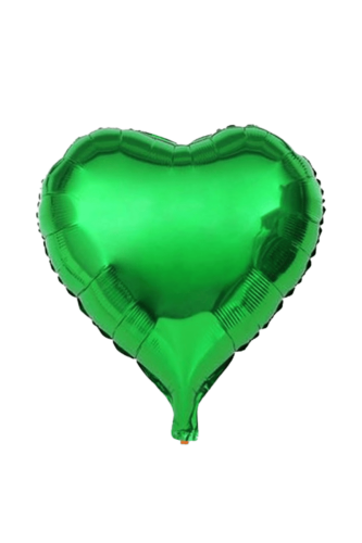 Folyo Balon Kalp 40 Cm (18inç) Koyu Yeşil - 1