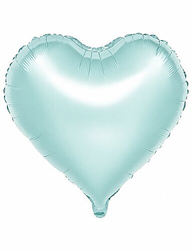 	 Folyo Balon Kalp 40 Cm (18inç) Retro Mavi - 