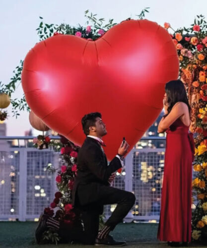 Folyo Balon Kalp 120 Cm (65 inç) Kırmızı - 