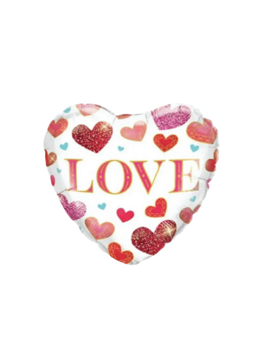 Folyo Balon Kalp Love Baskılı (18inç) - 