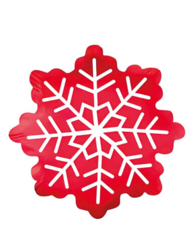 Yılbaşı Folyo Balon Kar Tanesi 53x45 Cm Kırmızı - 