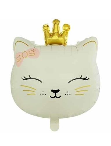 Folyo Balon Krem Kedi Kafa - 