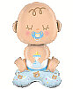 Folyo Balon Mavi Bebek Ayaklı 63-34 cm - 1