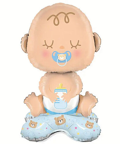 Folyo Balon Mavi Bebek Ayaklı 63-34 cm - 