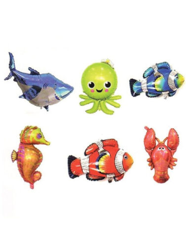 Folyo Balon 6lı Set 14 inç Deniz Canlıları - 