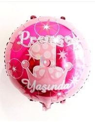  - Folyo Balon Prenses 1 Yaşında 18 inch