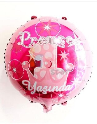 Folyo Balon Prenses 1 Yaşında 18 inç - 1