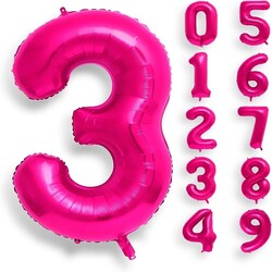 Folyo Balon Rakam 82 Cm Fuşya - Thumbnail