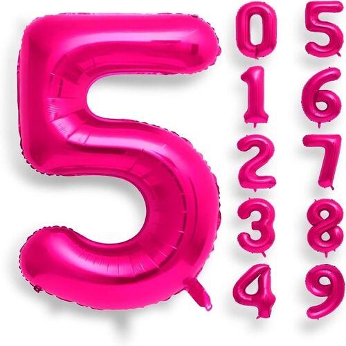 Folyo Balon Rakam 82 Cm Fuşya