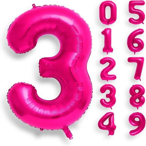 Folyo Balon 82 Cm Fuşya Rakam - 5