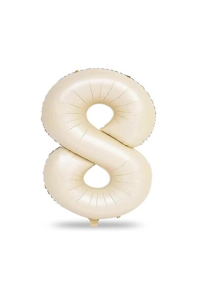 Folyo Balon 82 Cm (32'') Krem Rakam - 10