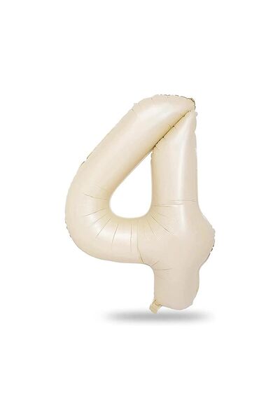 Folyo Balon 82 Cm (32'') Krem Rakam - 6