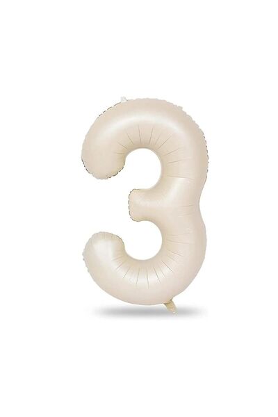 Folyo Balon 82 Cm (32'') Krem Rakam - 5