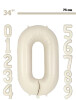 Folyo Balon 82 Cm (32'') Krem Rakam - 1