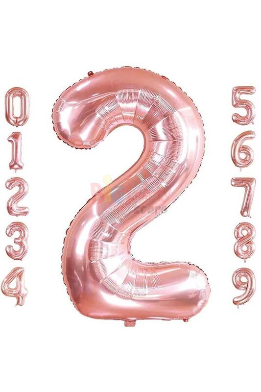 Folyo Balon 82 Cm Rose Gold Rakam - 10
