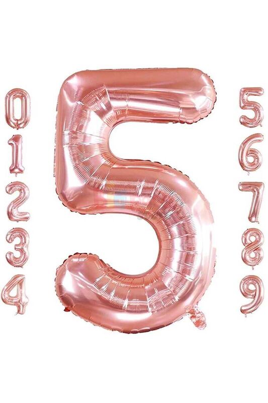 Folyo Balon 82 Cm Rose Gold Rakam - 7
