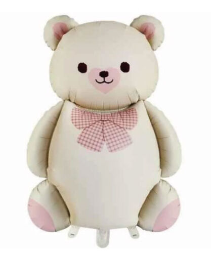Folyo Balon Retro Ayı Krem 90*65 Cm - 