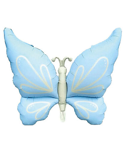 Folyo Balon Retro Mavi Kelebek 73,5x94 cm - 