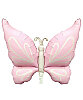 Folyo Balon Retro Pembe Kelebek 73,5x94 cm - 1