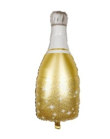 Folyo Balon Şampanya Şişesi Gold - 1