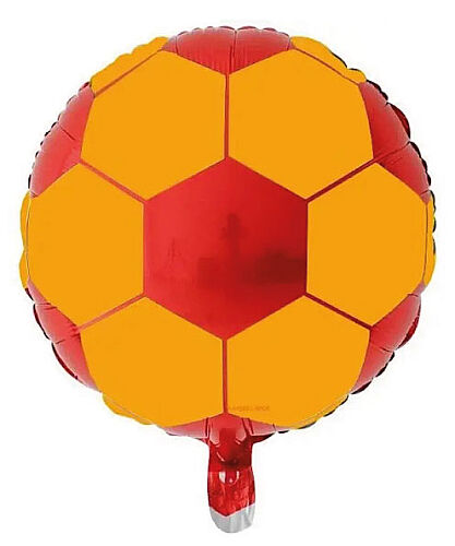 Folyo Balon Sarı Kırmızı Futbol Topu 18'' - 