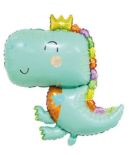 Folyo Balon Sevimli Taçlı Dinozor - 