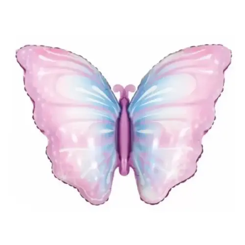 Folyo Balon Soft Kelebek Renkli 82x52 Cm - 1