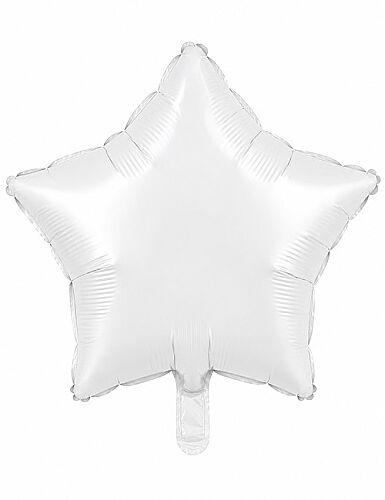 Folyo Balon Yıldız 40 Cm (18inç) Beyaz - 