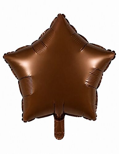 Folyo Balon Yıldız 40 Cm (18inç) Çikolata Kahve - 